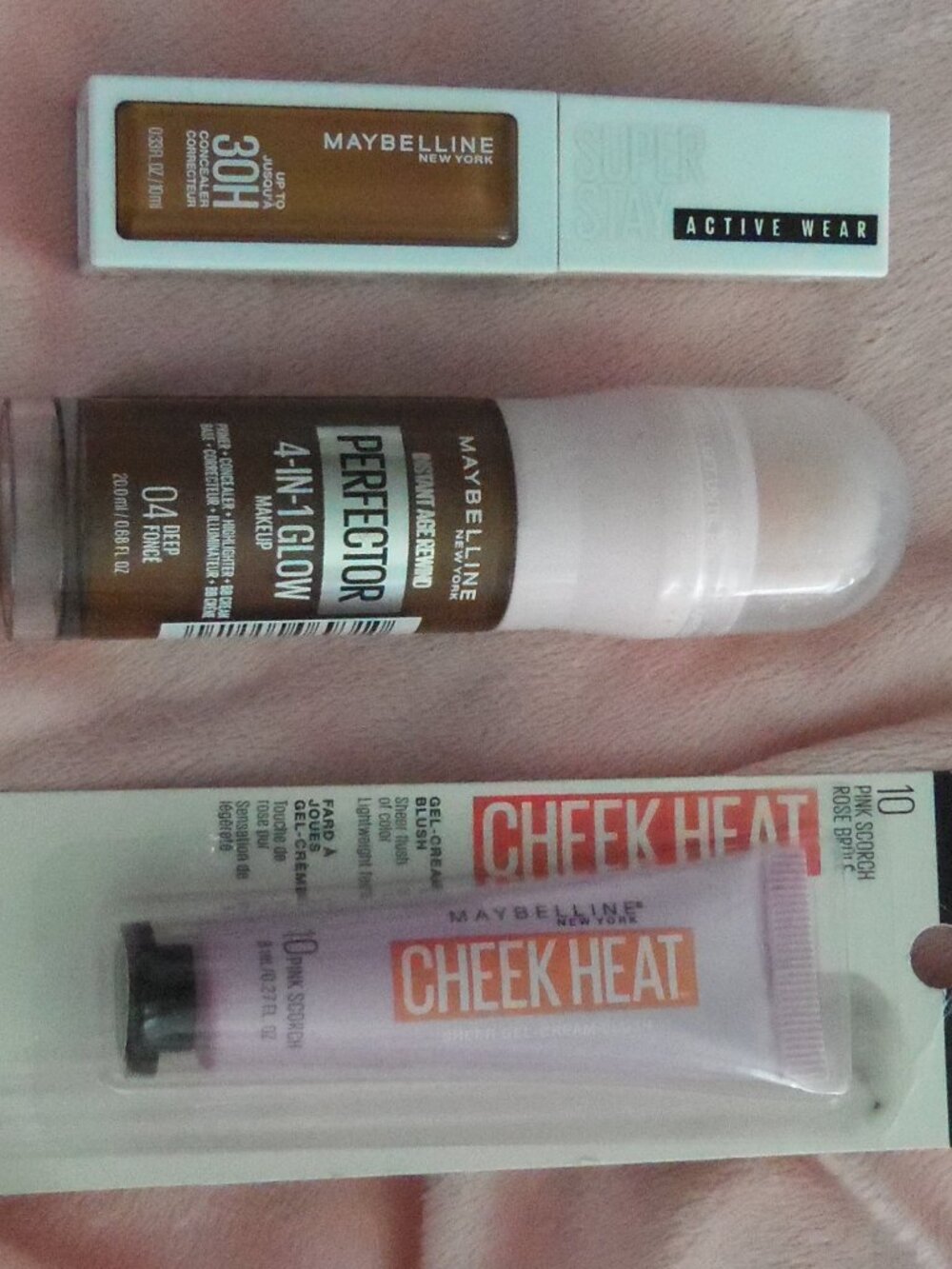 Maybelline Instant Age Rewind, Concealer, and Blush